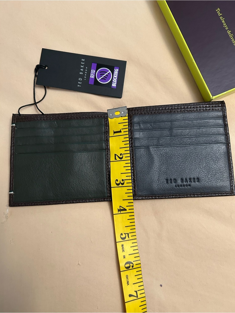 Ted Baker Pebbled Leather Wallet NWT - Picture 9 of 9